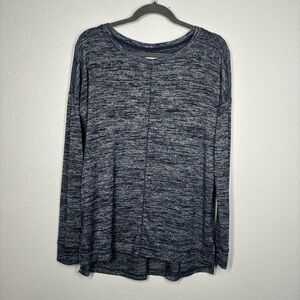 Lou & Grey Heathered Blue Long Sleeve Size Medium